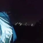night trekking camping