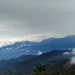 snow in mountains